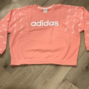 🆕 Adidas sweatshirt, pink & white, size large, NWT